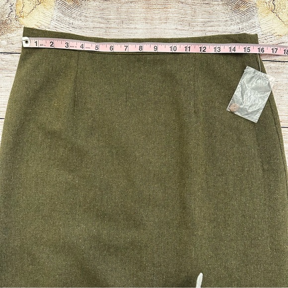 Vintage 90s Green Maxi Skirt 12 Western Southwest Heritage Preppy Equestrian - Picture 6 of 8